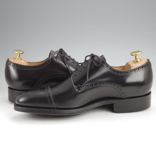 BARKERバーカー【4534DW10】ストレートチップビジネスドレスシューズ黒 BARKER/バーカー 5.5F【ダイナイトソール仕様/セミブローグ/黒