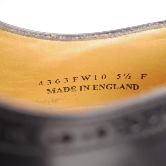 未使用★(英)BARKER/バーカー 5.5F【現行定価5.5万円程度★ダイナイトソール仕様/セミブローグ】4363FW/ポリッシュレザー/黒★j909