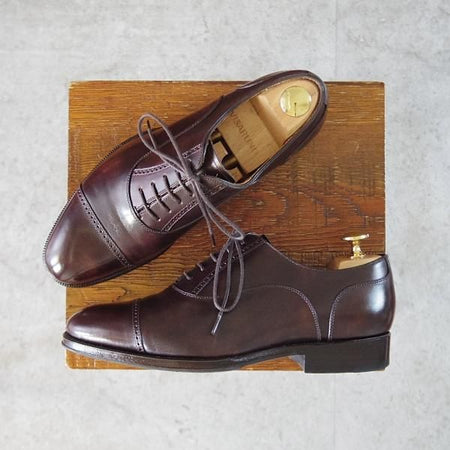 美品★RAYMAR/レイマー SIZE 5.5【ミュージアムカーフ仕様★ハンドソーンウェルテッド製法/KATE】クォーターブローグ/濃茶/メンズ★j910