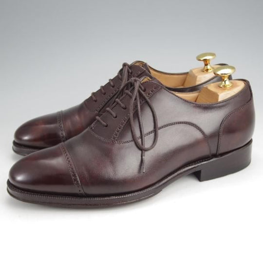 美品★RAYMAR/レイマー SIZE 5.5【ミュージアムカーフ仕様★ハンドソーンウェルテッド製法/KATE】クォーターブローグ/濃茶/メンズ★j910