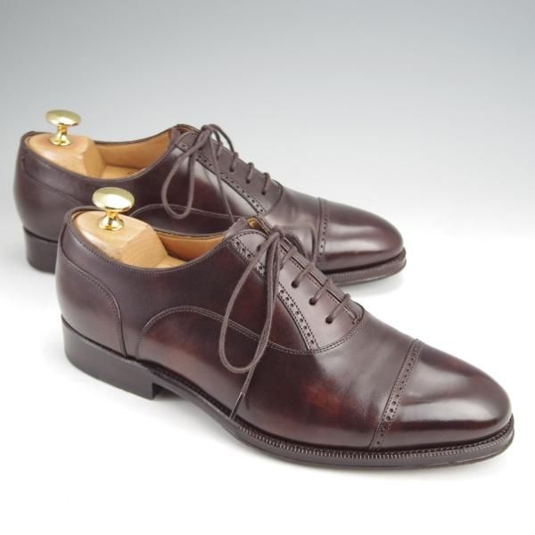 美品★RAYMAR/レイマー SIZE 5.5【ミュージアムカーフ仕様★ハンドソーンウェルテッド製法/KATE】クォーターブローグ/濃茶/メンズ★j910