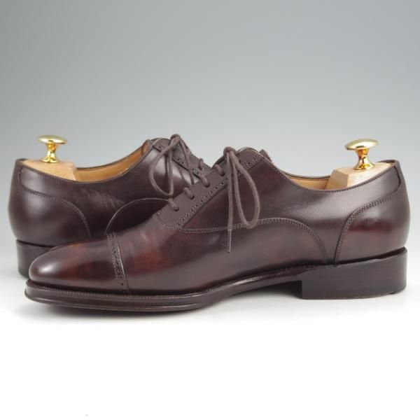 美品★RAYMAR/レイマー SIZE 5.5【ミュージアムカーフ仕様★ハンドソーンウェルテッド製法/KATE】クォーターブローグ/濃茶/メンズ★j910