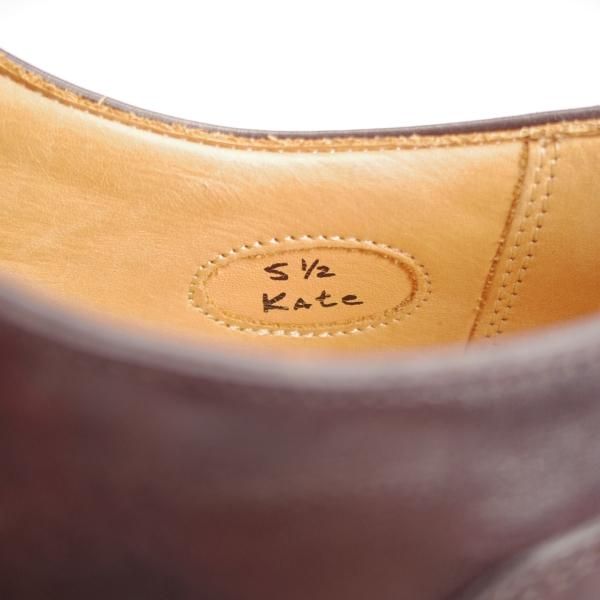 美品★RAYMAR/レイマー SIZE 5.5【ミュージアムカーフ仕様★ハンドソーンウェルテッド製法/KATE】クォーターブローグ/濃茶/メンズ★j910