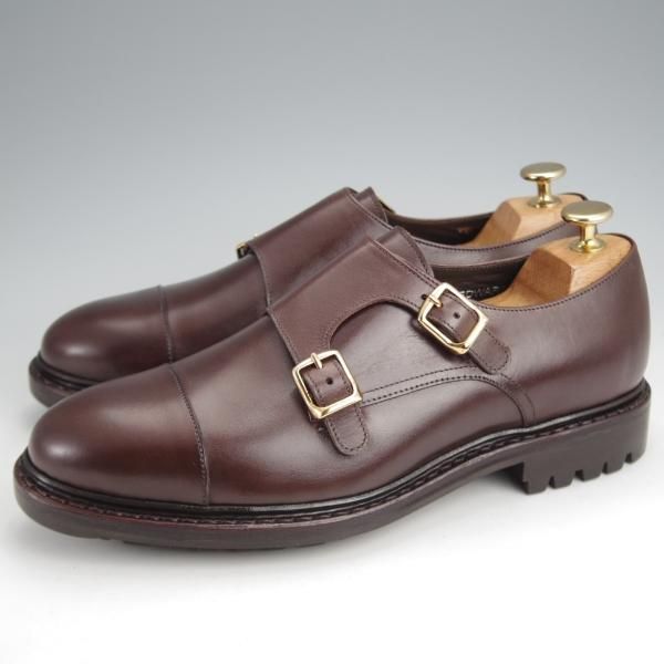 未使用★ジャランスリワヤ SIZE 7【定価￥41,800-★コマンドソール仕様/ダブルモンク】98656/EDWARDラスト/濃茶/JALAN SRIWIJAWA★j911