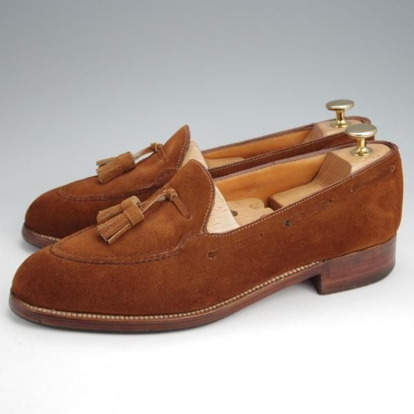 ★J.M.ウエストン 7C【現行定価￥176,000-★タッセルローファー/173】18ラスト/スエード/茶/メンズ/Weston/ウェストン★j912