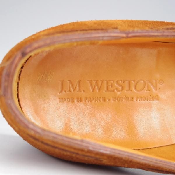 ★J.M.ウエストン 7C【現行定価￥176,000-★タッセルローファー/173】18ラスト/スエード/茶/メンズ/Weston/ウェストン★j912