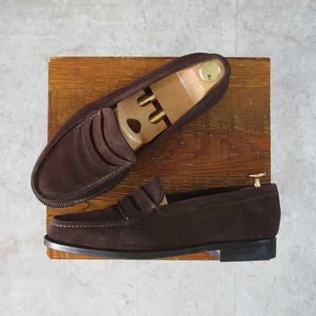 ★ジョンロブ SIZE 6【★CAPRI/カプリ/コインローファー】スエード/濃茶/メンズ/JOHN LOBB★j913