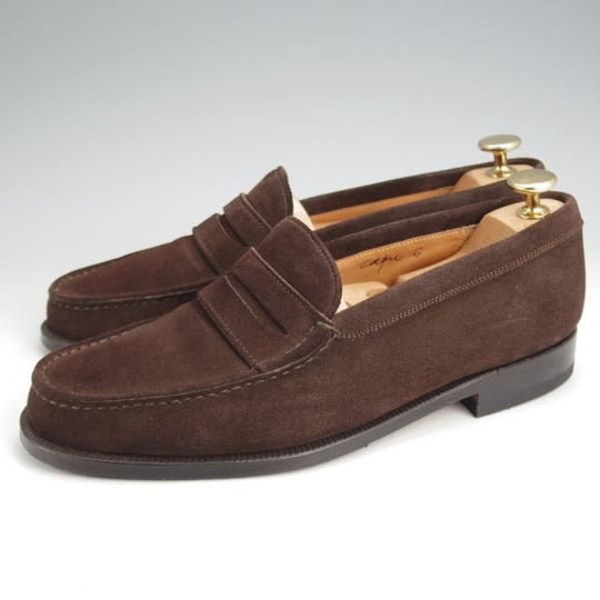 ★ジョンロブ SIZE 6【★CAPRI/カプリ/コインローファー】スエード/濃茶/メンズ/JOHN LOBB★j913