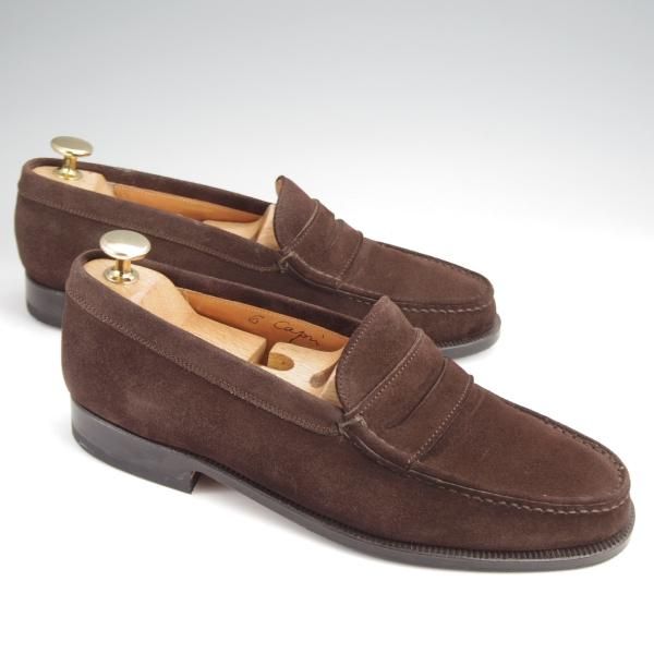 ★ジョンロブ SIZE 6【★CAPRI/カプリ/コインローファー】スエード/濃茶/メンズ/JOHN LOBB★j913