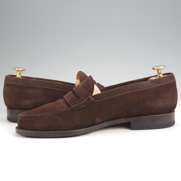 ★ジョンロブ SIZE 6【★CAPRI/カプリ/コインローファー】スエード/濃茶/メンズ/JOHN LOBB★j913