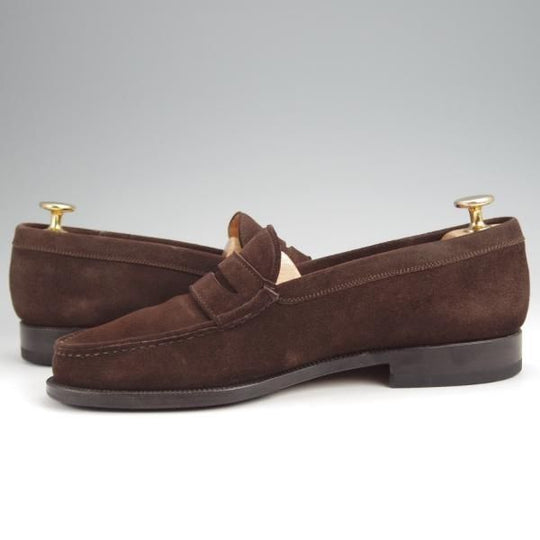 ★ジョンロブ SIZE 6【★CAPRI/カプリ/コインローファー】スエード/濃茶/メンズ/JOHN LOBB★j913