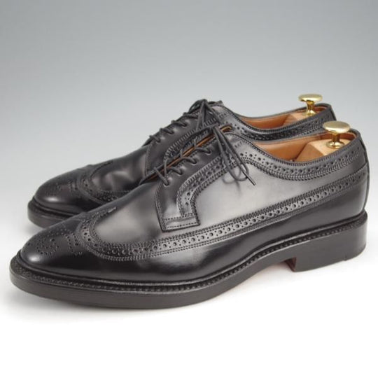 極美品★(米)アレンエドモンズ 8.5E【現行定価18.7万円★コードバン仕様/MacNeil】マクニール/ロングウイング/黒/ALLEN EDMONDS★j914