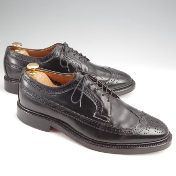 極美品★(米)アレンエドモンズ 8.5E【現行定価18.7万円★コードバン仕様/MacNeil】マクニール/ロングウイング/黒/ALLEN EDMONDS★j914
