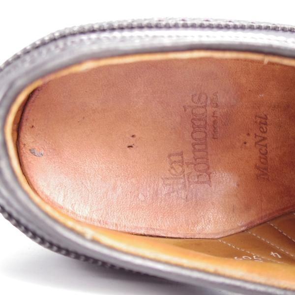 極美品★(米)アレンエドモンズ 8.5E【現行定価18.7万円★コードバン仕様/MacNeil】マクニール/ロングウイング/黒/ALLEN EDMONDS★j914