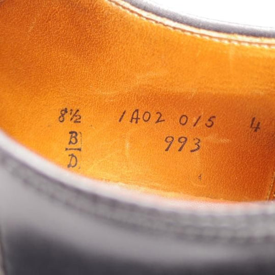 極美品★オールデン 8.5D【現行定価18万円程度★コードバン仕様/993】バリーラスト/サドルシューズ/プレーントゥ/黒/ALDEN★j915