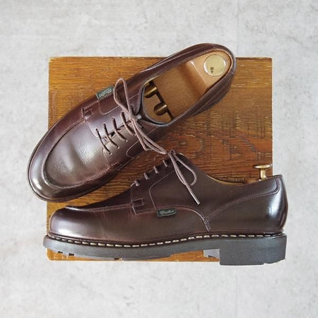 極美品★パラブーツ SIZE 6【定価￥96,800-★リゾルト林氏愛用素材/オイルドヌバック】CHAMBORD/Uチップ/GRINGO/濃茶/Paraboot★j916