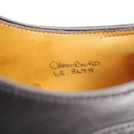 ★ジョンロブ 6E【名作★CHAMBORD/スキンステッチ仕様/8695ラスト】シャンボード/Uチップ/カーフ/黒/メンズ/JOHN LOBB★j917