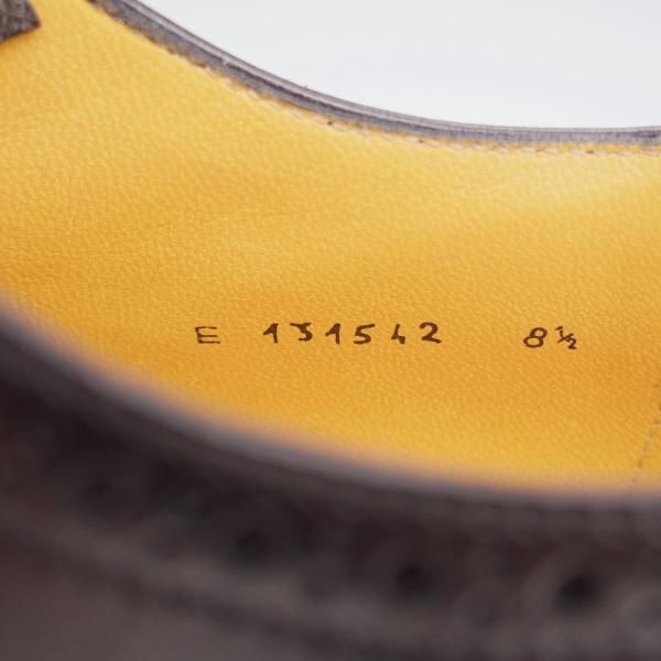 極美品★(伊)タニノクリスチー SIZE 8.5【定価10万円以上★DIONEO/セミブローグ】650/カーフ/黒/メンズ/TANINO CRISCI★j919