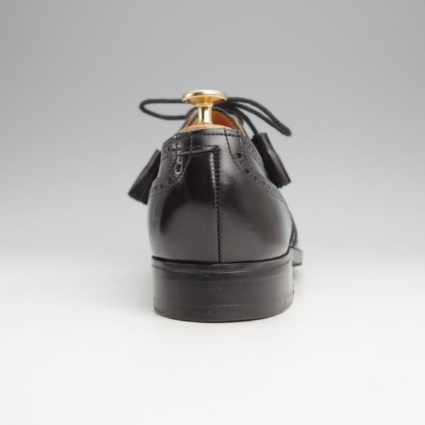 極美品★クロケット&ジョーンズ 7.5E【貴重★(英)ポールスミス別注/GILLIE】ギリーシューズ/ポリッシュレザー/黒/Crockett&Jones★j920