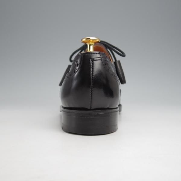 極美品★クロケット&ジョーンズ 7.5E【貴重★(英)ポールスミス別注/GILLIE】ギリーシューズ/ポリッシュレザー/黒/Crockett&Jones★j920