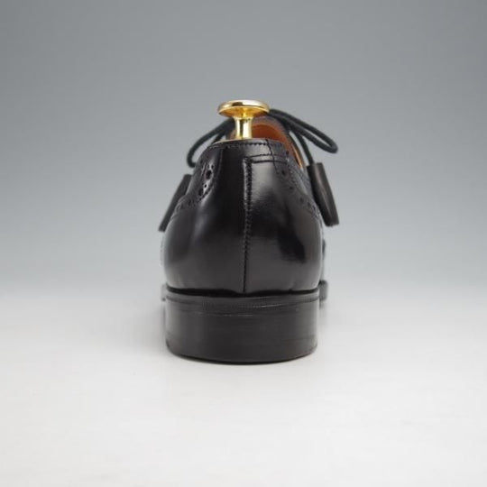 極美品★クロケット&ジョーンズ 7.5E【貴重★(英)ポールスミス別注/GILLIE】ギリーシューズ/ポリッシュレザー/黒/Crockett&Jones★j920
