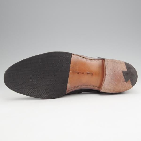 極美品★クロケット&ジョーンズ 7.5E【貴重★(英)ポールスミス別注/GILLIE】ギリーシューズ/ポリッシュレザー/黒/Crockett&Jones★j920