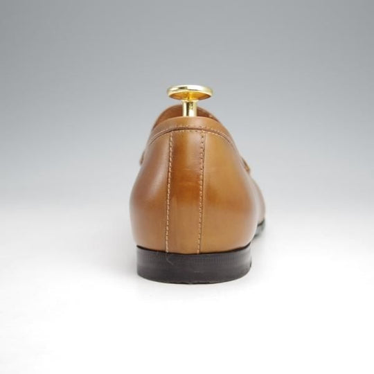 美品★(伊)GUCCI/グッチ(レディース) SIZE 37【オーダー価格￥132,000〜★GUCCI DIY/ホースビットローファー】カーフ/薄茶★j921