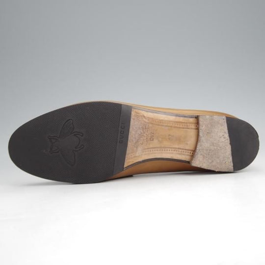 美品★(伊)GUCCI/グッチ(レディース) SIZE 37【オーダー価格￥132,000〜★GUCCI DIY/ホースビットローファー】カーフ/薄茶★j921