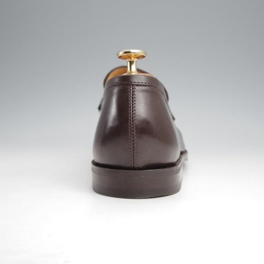 極美品★ジョンロブ 8.5E【オーダー価格27万円程度★WELLS/ウェルズ/ローファー】0215ラスト/スリッポン/濃茶/メンズ/JOHN LOBB★j922