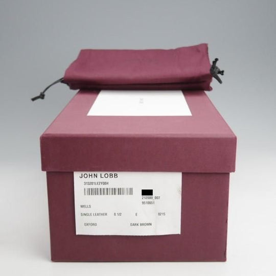 極美品★ジョンロブ 8.5E【オーダー価格27万円程度★WELLS/ウェルズ/ローファー】0215ラスト/スリッポン/濃茶/メンズ/JOHN LOBB★j922