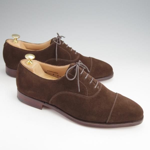 ほぼ未使用★クロケット&ジョーンズ 9E【同系モデル定価￥97,900-★CONNAUGHT/ストレートチップ】スエード/濃茶/Crockett&Jones★j927