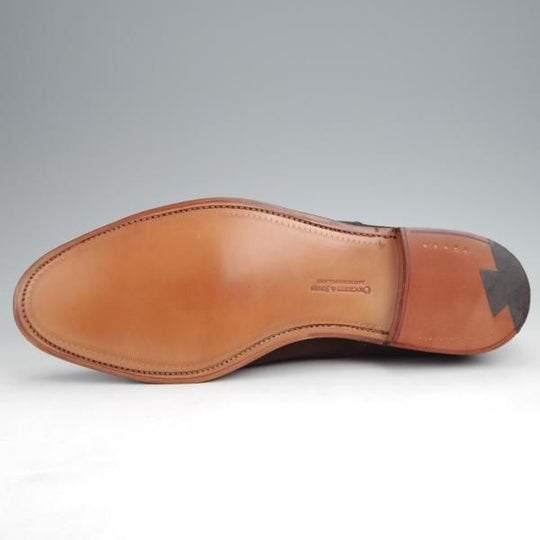 ほぼ未使用★クロケット&ジョーンズ 9E【同系モデル定価￥97,900-★CONNAUGHT/ストレートチップ】スエード/濃茶/Crockett&Jones★j927