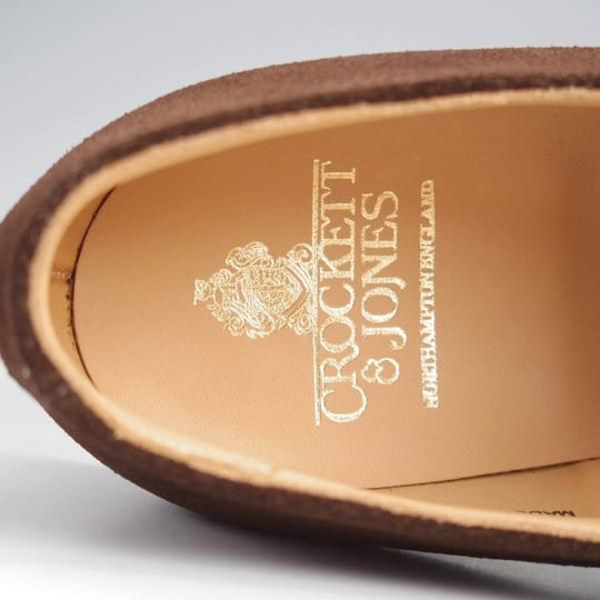 ほぼ未使用★クロケット&ジョーンズ 9E【同系モデル定価￥97,900-★CONNAUGHT/ストレートチップ】スエード/濃茶/Crockett&Jones★j927