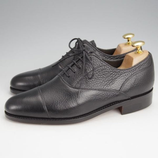 未使用★(英)BARKER/バーカー 5.5D【現行定価5.5万円程度★鹿革/ディアスキン/ストレートチップ】4550DW/黒/メンズ★j929