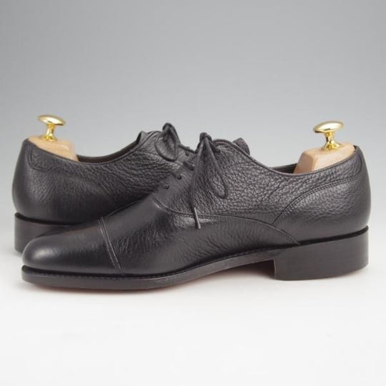 未使用★(英)BARKER/バーカー 5.5D【現行定価5.5万円程度★鹿革/ディアスキン/ストレートチップ】4550DW/黒/メンズ★j929