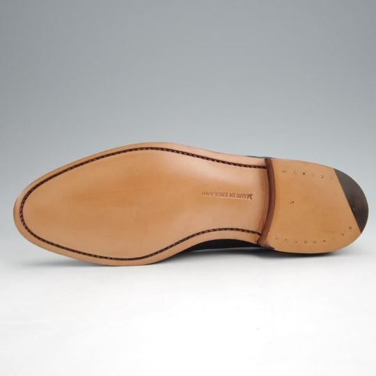 未使用★(英)BARKER/バーカー 5.5D【現行定価5.5万円程度★鹿革/ディアスキン/ストレートチップ】4550DW/黒/メンズ★j929