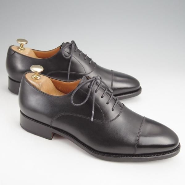 極美品★FUGASHIN/フウガシン SIZE 7【定価￥38,500-★(仏)デュプイ社の撥水レザー(PUMA H)仕様/MINAZUKI】ストレートチップ/黒★j930