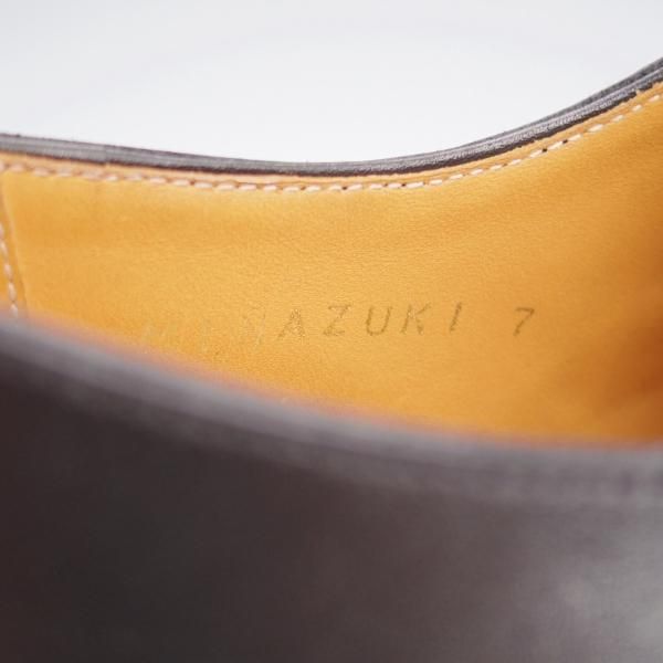 極美品★FUGASHIN/フウガシン SIZE 7【定価￥38,500-★(仏)デュプイ社の撥水レザー(PUMA H)仕様/MINAZUKI】ストレートチップ/黒★j930