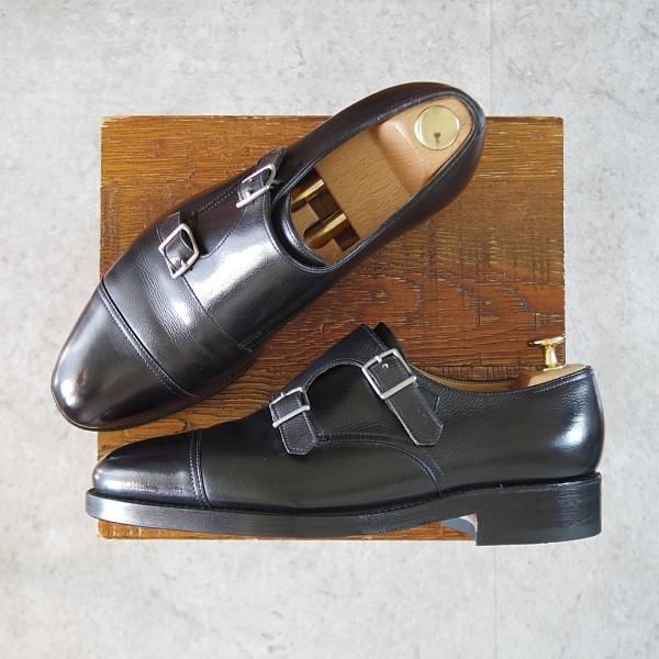 ★ジョンロブ 6E【定価￥224,400-★WILLIAM/ウィリアム/(水牛)バッファローレザー】9795Rラスト/ダブルモンク/黒/メンズ/JOHN LOBB★j931