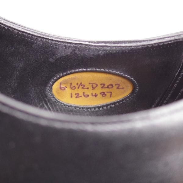 極美品★エドワードグリーン 6D【定価￥204,600-★チェルシー/CHELSEA/202ラスト】ストレートチップ/黒/メンズ/EDWARD GREEN★j932