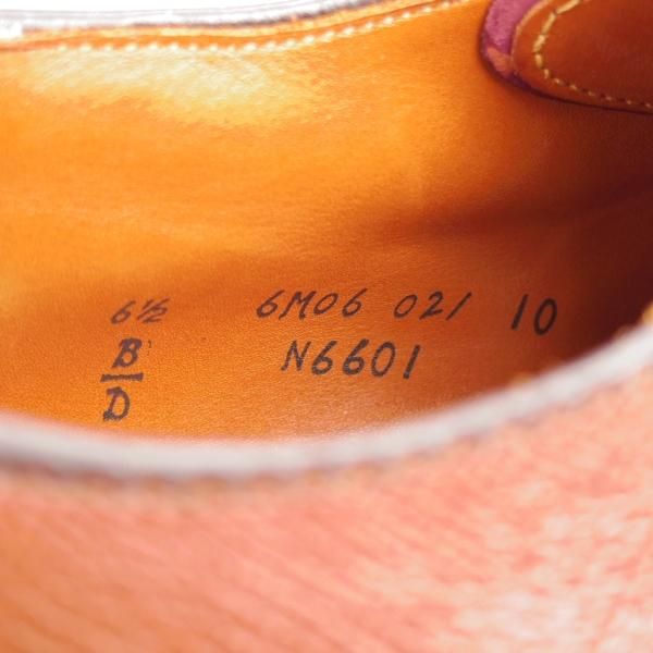 未使用★オールデン 6.5D【貴重★コードバン×アルパインカーフ/BEAMS別注】N6601/モディファイドラスト/Vチップ/ALDEN★j934