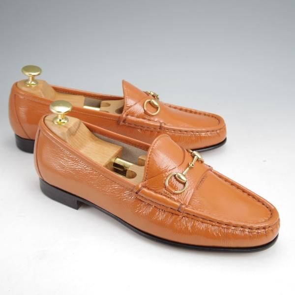 ほぼ未使用★(伊)GUCCI/グッチ(レディース) SIZE 37【貴重★1953コレクション/ホースビットローファー】スリッポンパテント★j935