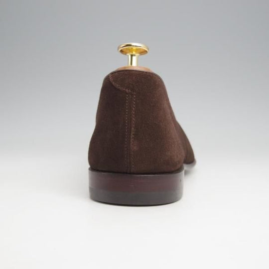 ほぼ未使用★(スペイン製)カルミナ SIZE 8【★コインローファー/80828】UETAMラスト/フルストラップ/スエード/濃茶/メンズ/CARMINA★j936