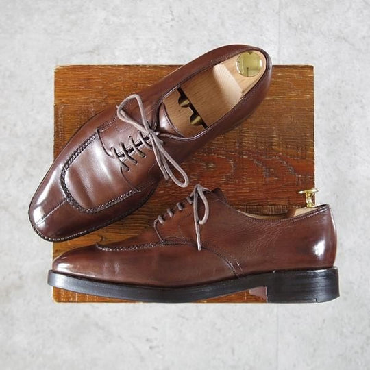 ★ジョンロブ 6E【高額★スキンステッチ仕様/8896ラスト/BORDER】ボーダー/Uチップ/カーフ/濃茶/メンズ/JOHN LOBB★j937