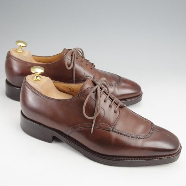 ★ジョンロブ 6E【高額★スキンステッチ仕様/8896ラスト/BORDER】ボーダー/Uチップ/カーフ/濃茶/メンズ/JOHN LOBB★j937