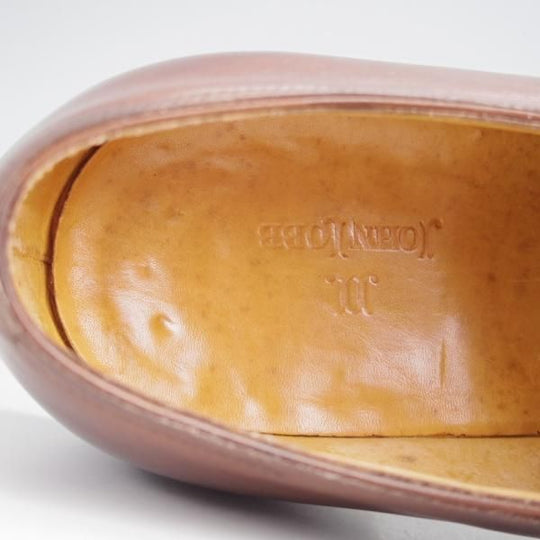 ★ジョンロブ 6E【高額★スキンステッチ仕様/8896ラスト/BORDER】ボーダー/Uチップ/カーフ/濃茶/メンズ/JOHN LOBB★j937