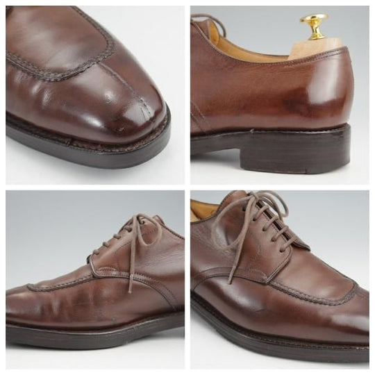 ★ジョンロブ 6E【高額★スキンステッチ仕様/8896ラスト/BORDER】ボーダー/Uチップ/カーフ/濃茶/メンズ/JOHN LOBB★j937