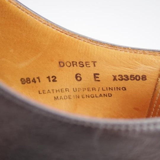 極上★クロケット&ジョーンズ 6E【同系モデル定価￥97,900-★ストレートチップ/DORSET】カーフ/黒/メンズ/Crockett&Jones★j939