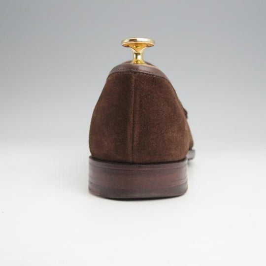 極上★クロケット&ジョーンズ 6.5E【★コインローファー/TEIGN/341ラスト】スエード/濃茶/メンズ/Crockett&Jones★j940