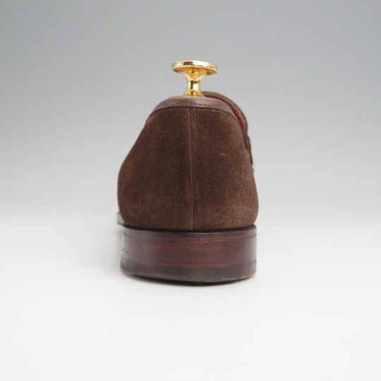 極上★クロケット&ジョーンズ 6.5E【★コインローファー/TEIGN/341ラスト】スエード/濃茶/メンズ/Crockett&Jones★j940